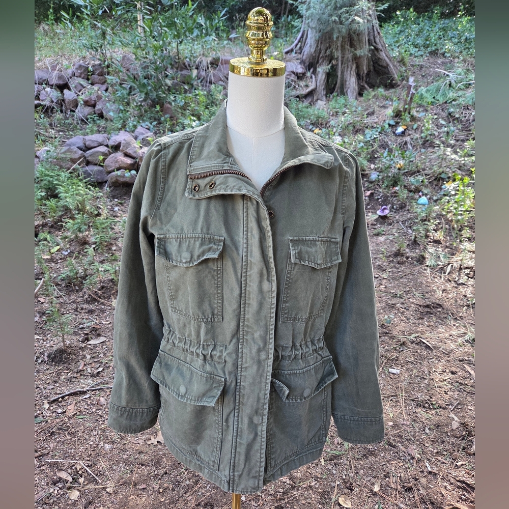 Madewell 100% Cotton Green Utility Jacket
